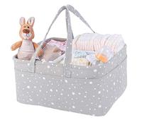 QiANBiRD Baby Diaper Caddy Organizer Storage Basket for Girl Boy Shower Gifts Portable Large Nursery Holder Tote for Changing Table or Car Newborn Essentials Baby Registry Must Haves Item…