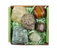 QianCannaor Crystal for Money & Success Set - Healing Crystals and Stones with Pyrite, Citrine, Green Aventurine - Energy Crystals for Prosperity, Wealth & Abundance