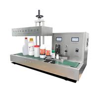 QianCruxtacy Automatic Plastic Bottle Cap Sealer, Automatic Heating Bottle Sealing Equipment, Continuous Electromagnetic Induction Band Sealer, 0.5s Fast Sealing for 15-130mm Bottles, 50bpm RB130
