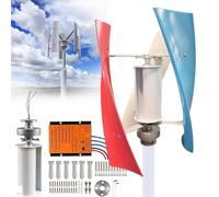 QianCruxtacy Magnetic Levitation Vertical Axis Wind Turbine, Three Curved Nylon Fiber Blades, 360° Automatic Wind Direction Adaptation, Ultra Quiet for Yard, Boat, Cabin & Street Lighting Multi-200W