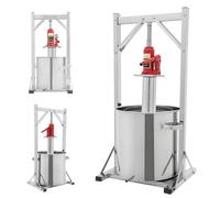 QianCruxtacy Multipurpose Fruit Press and Crusher for Wine, Cheese 12L