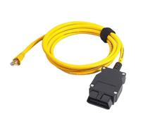 QianDanS ENET (Ethernet to OBD2) Interface Cable, RJ45 ENET Cable for BMW E-sys, Yellow Hidden Data Line for Coding BMW F-Series Single Programming Modules (Yellow, 6.6ft)