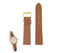 QianDanS Ladies Watch Straps, Soft Genuine Thin Leather Replacement Watch Bands for Women, 12mm Quick Release Watch Straps with Stainless Steel Buckle (Brown)