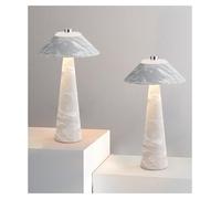 Qiandenghui Mushroom Table Lamp Set of 2, Rechargeable Desk Lamp, H11.2in Battery Operated Bedside Lamp, Modern Nightstand Lamp for Bedroom Home Camping Outdoor Lighting(Grey)