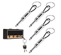Qianeffort 4PCS Guitar Key Holder,Guitar Plug Keychain,Key Ring,Guitar Plug Key Holder for Marshall JCM800,Keychain Wall Mounted,Gift for Music Lovers