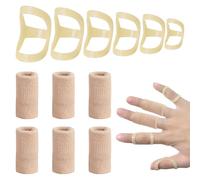 Qianeffort Trigger Finger Splint,12PCS Finger Splints for Arthritis,Oval 8 Finger Splint & Oval Thumb Splint,Finger Splint,Mallet Finger Splint,Thumb Splint Brace