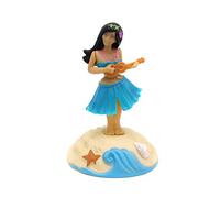 qianele Dashboard hula girl bobble head Solar Powered hawaiian hula shaking head dancing toy Figure doll for car interior Decorations ornament Style