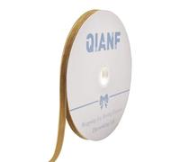 QIANF Vintage Khaki Velvet Ribbon, 3/8 Inch X 25Yd