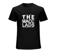 QIANFANGHUI Macc Lads Beer and Sex and Chips N Gravy 1985 Album Cover T-Shirt for Men Black XL