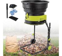 Qiang Electric Leaf Mulcher Shredder 2500W 8000RPM Chipper, Garden Cleanup Tool,Composting Machine,with Wheels and Storage Bag,for Easy Maintenance noPowercord