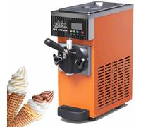 Qiang Ice Cream Machine for Home Soft Ice Cream Machine Commercial Ice Cream Making Machine Summer Snack Shop Cafe Desktop Ice Cream Maker Fruit Ice Cream Machine Orange-450W