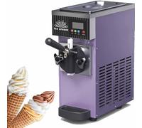 Qiang Ice Cream Machine for Home Soft Ice Cream Machine Commercial Ice Cream Making Machine Summer Snack Shop Cafe Desktop Ice Cream Maker Fruit Ice Cream Machine Purple-450W