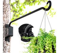Qiang Ni Plant Hanger Outdoor: 16 Inch Bird Feeder Bracket for Garden Patio Decor - Swivel Adjustable Wall Mount Plant Hook for Hanging Flower Baskets