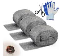 Qiang Ni Steel Wool #0000: Bronze Steel Wire Wool Pads for Mice Control - Protection for House Garage Garden Holes Walls Fill - Urban Apartment Homeowners - 3 Packs