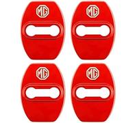 QIANGFAFA 4 Pcs Car Door Lock Cover for MG MGS5 EV /2025, Door Latch Protective Pad Lock Protector Shock Absorption Silent Guards Car Accessories,Red