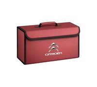QIANGFAFA Car Boot Organiser Storage for Citroen C-Zero 2012-2020, Trunk Organizer Bag Storage Box Trunk Container Boot Case Organisers Car Accessories,Red