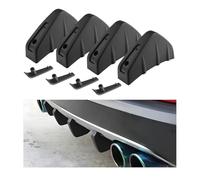 QIANGFAFA Car Rear Spoilers for VW Polo IV 2001-2009, Anti-Crash Accessories Spoiler Shark Fin Protector, Rear Trunk Boot Lip Wing Spoiler Car Spoiler Rear Splitter Exterior Accessories,Black