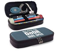 QiangQ Because The Door was Open Skydiving Leather Pencil Case Large Capacity Pen Holder Pouch for School Office Supplies Students