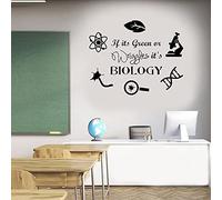 QIANGTOU Biology Wall Decal, Science Wall Decal, Classroom School Decoration/Biology Vinyl Sticker Teacher Gift 92x73cm
