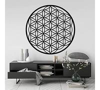 QIANGTOU Flower Of Life Wall Art Sticker,Sacred Geometry BedRoom Decor Spiritual Symbol Removable Vinyl Decal Art Mural Home Decor 73x73cm
