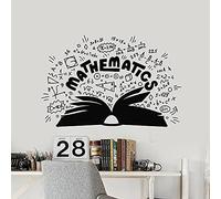 QIANGTOU Mathematics Vinyl Wall Decal School Math Symbols Book Wall Stickers Teen Room Home Decoration Accessories For Classroom 54x81cm