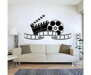 QIANGTOU Retro Filming Art Cinema Film Wall Stickers Mural Vintage Poster Vinyl Wall Decal Bedroom House Ornament Home Theatre 76x42cm