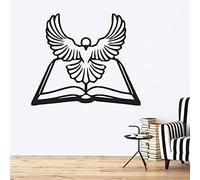 QIANGTOU Vinyl Decal Animals and Birds Decor Wall Sticker General Ledger Bible White Dove Holy Spirit Removbale Home Bedroom Decor 42x48cm