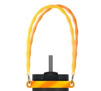 QIANHAI Water Bottle Silicone Handle Strap, Bamboo Shape - Combinable Sling, Durable Carrier Accessories Fits Stanley&Owala (Luminous, MixOrange&Yellow)
