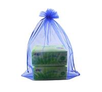 QIANHAILIZZ 50 Pack 12 x 16 Inch Drawstring Jewelry Gift Organza Bags Plant Covers Plants Protection Bag D5B (A-ROYAL)