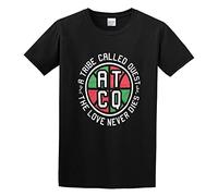 QIANHANTANG Handsome Love Never Dies Tribe Called Quest Unisex 100% Cotton Short-Sleeve T-Shirts Black S