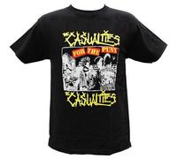 QIANHANTANG Honger The Casualties Punk Band Graphic Unisex 100% Cotton Short-Sleeve T-Shirts Black M