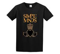 QIANHANTANG Simple Minds Unisex 100% Cotton Short-Sleeve T-Shirts Black XL