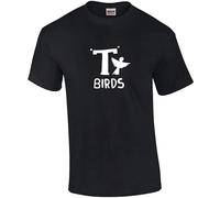 QIANHANTANG T Birds Rydell High School Danny Zuko Grease Unisex 100% Cotton Short-Sleeve T-Shirts Black XL