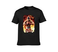 QIANHANTANG Tekken 7 Kazuya Mishima Unisex 100% Cotton Short-Sleeve T-Shirts Black M