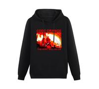 QIANJIAOMEN Code Orange Red HurHoodie Punk Metal Band Men's Hoodies Pullover Hoody Black Unisex Sweatershirt M
