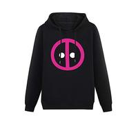 QIANJIAOMEN The Unbelievable Gwenpool Mask Logo Men's Hoodies Pullover Hoody Black Unisex Sweatershirt M