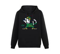 QIANJIAOMEN The University of Notre Dame Fighting Irish Logo Men's Hoodies Pullover Hoody Black Unisex Sweatershirt 3XL