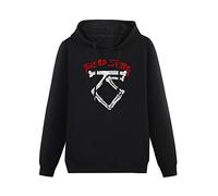QIANJIAOMEN Twisted Sister Logo Men's Hoodies Pullover Hoody Black Unisex Sweatershirt XXL