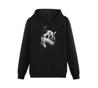 QIANJIAOMEN XXX Tentacion Hip Hop Kneeling Rap Rapper Men's Hoodies Pullover Hoody Black Unisex Sweatershirt S