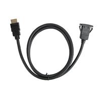 Qianjyvous 3ft HDMI Extension Cable Dash Flush Mount Panel Mount Cable for Car Motorcycle Boat, ABS Housing, Male to Female HD Multimedia Interface Cable