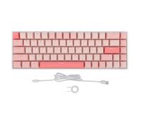 Qianjyvous 68 Keys Red Switch Mechanical Keyboard, 60 Percent RGB Backlit Wired Gaming Keyboard with USB C Connection, Compact Layout for PC and HarmonyOS