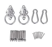 Qianjyvous Hammock Hanging Set, Swing Hanging Kit with Stainless Steel Screw Connection Ring and Expansion Screw Buckle, High Hardness Hammock Chair Suspension for Indoor Outdoor