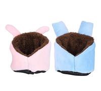 Qianjyvous Hamster Sleeping Bed, Soft Flannelette Hamster Hammock with Removable Sponge Mat, Warm Cozy Nest for Dwarf Hamsters, Washable Pet Bed with Wide Entrance for Easy Access