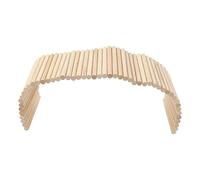 Qianjyvous Pet Hideout Bridge Wooden Tunnel for Hamsters, Small Pet Climbing Bridge with Bendable Design, Natural Birch Hideout Tunnel for Rabbits Guinea Pigs, Safe Non - Play (15 * 60CM)