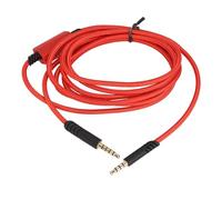 Qianjyvous Replacement Sound Cable for Logitech ASTRO A10 A40 A40 TR Gaming Headset, 2M Braided Nylon 3.5mm TRRRS to TRRS Cable with In - Line Silent Mic for PC Laptop (Red)