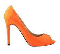 QIANKUN Platform Wedding Shoes Summer Sexy Ladies Open Toe High Heels Sandals Open Toe High Heels-orange,9