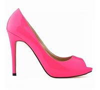 QIANKUN Platform Wedding Shoes Summer Sexy Ladies Open Toe High Heels Sandals Open Toe High Heels-rose,9.5