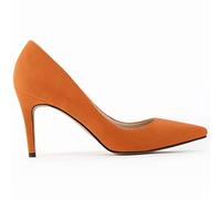 QIANKUN Sexy High Heels Women's High Heels Fashion Pointed Toe Women's Shoes Elegant Black Red Work Wedding High Heels Plus Size-orange,41