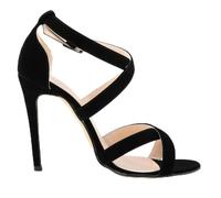 QIANKUN Stiletto Ladies High Heels Ankle Cross Strap Sandals Ladies Ladies Pointed Toe High Heels Party-black,9.5