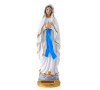 QIANLING 8.7" Virgin Mary Statue for Catholic Altar Decor, Lourdes and Blessed Mother Figurine, Resin Religious Gifts for Mom, Perfect for Home and Religious Decoration Blessed Virgin Mary Sculpture